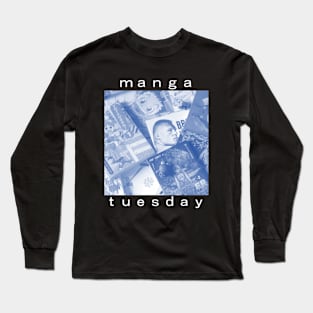 Manga Tuesday (blue-black) Long Sleeve T-Shirt